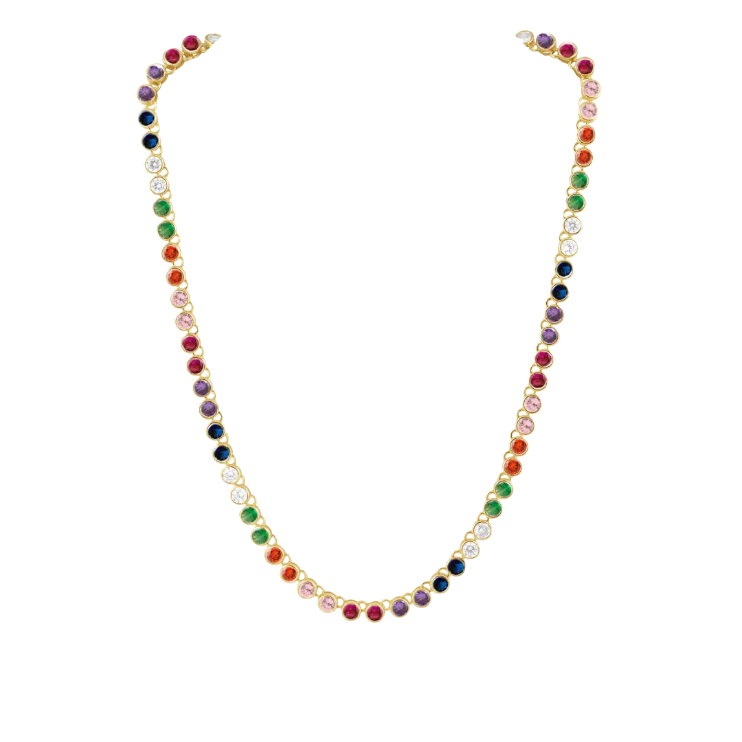 Rainbow Tennis Necklace