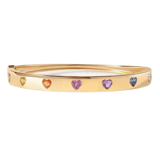 Heart Bangle Bracelet