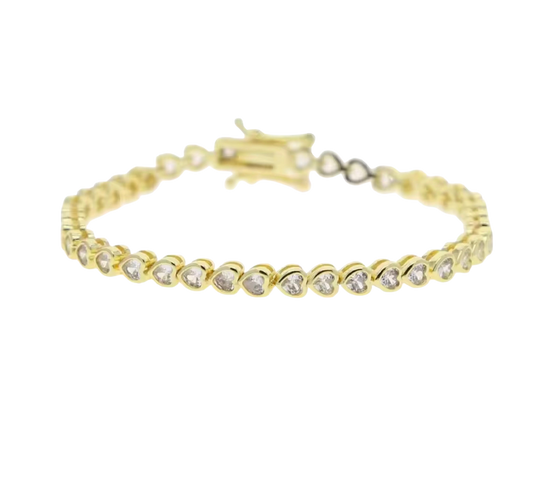 Heart Tennis Bracelet