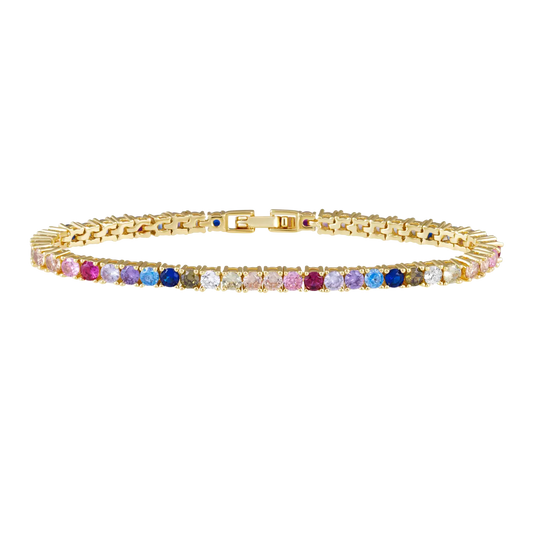 Rainbow Tennis Bracelet