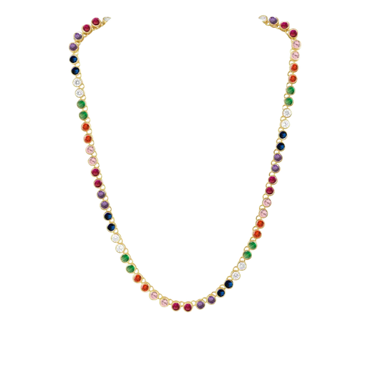 Rainbow Tennis Necklace